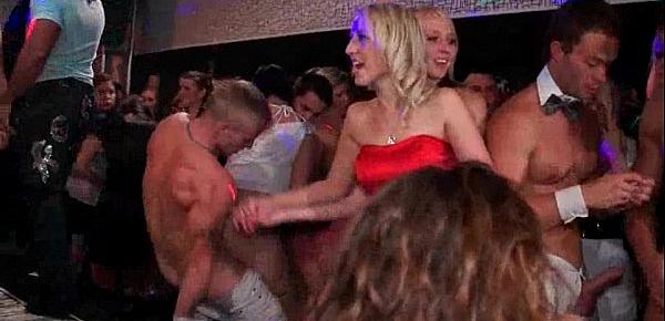  Pretty horny willing babes banged at a sex party
